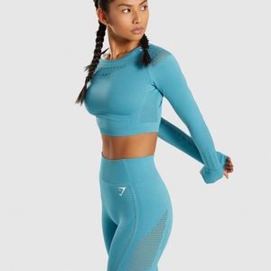 Gymshark Flawless Knit Set - Sea Blue